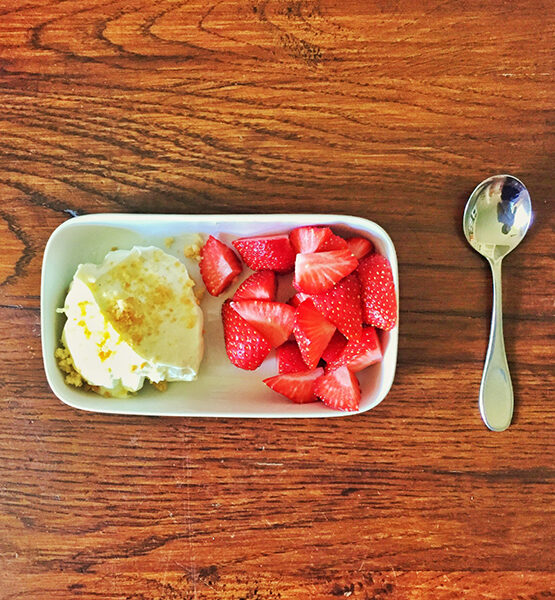 Vanilleyoghurt hangop